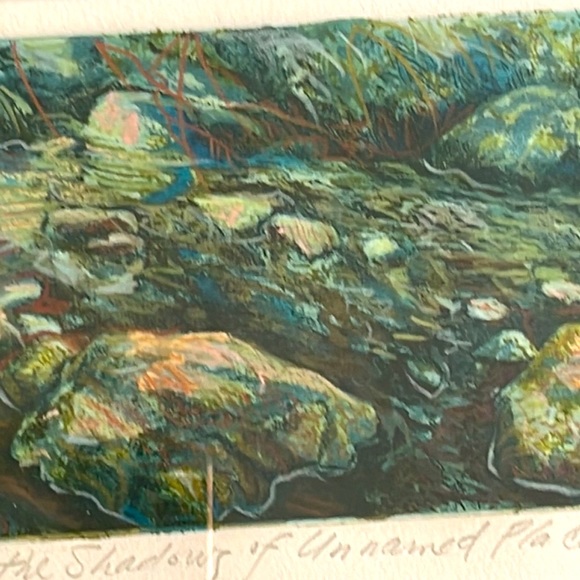 In the Shadows of Unknown Places 11” by 21” stunning piece of Art vintage - Picture 9 of 16